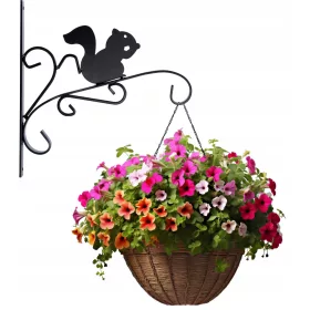   VJEVERICA - Ukrasni držač za cvijeće 30x28 cm, crna

Wieszak na doniczkę 30x28 cm - Elegancija za vaš vrt! Sanjate o suptilnom i stilskom uređenju svog vrta? Ovaj ukrasni držač za cvijeće sa motivom v