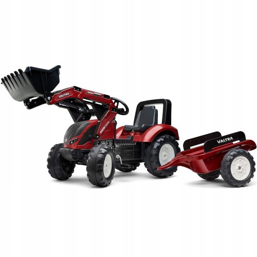 Veliki FALK VALTRA traktor s prednjom žlicom i prikolicom 3-7