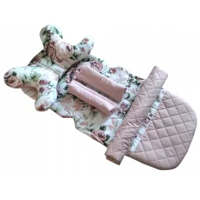 Luksuzni set za kolica - Rose XL umetak + jastuk + štitnici