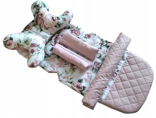 Luksuzni set za kolica - Rose XL umetak + jastuk + štitnici