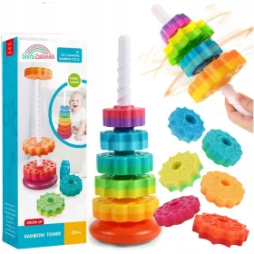 ZAKRIVENA PIRAMIDA TORANJ MONTESSORI DUGA XXL 41CM