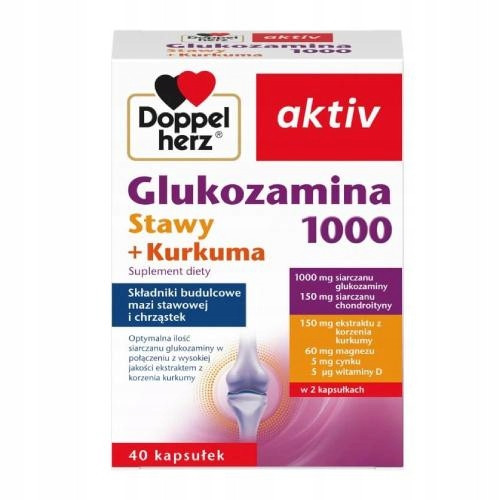 Doppelherz aktiv Glukozamin 1000 Stawy + Kurkuma, 40 kapsula