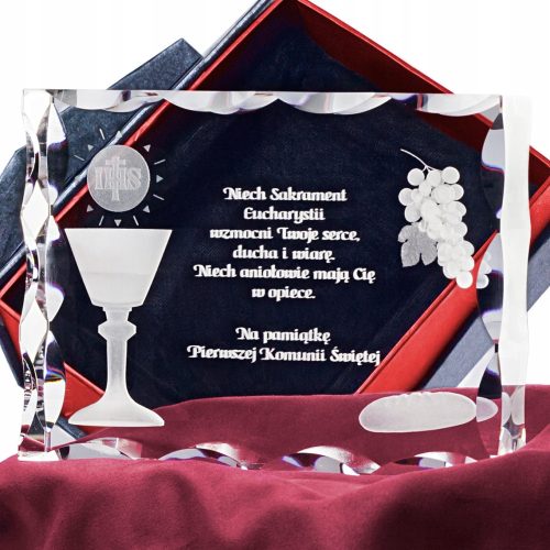 3D kristal za Prvu Pričest s personalizacijom za dijete