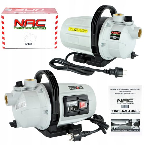 Vrtna pumpa NAC GPE80-L 800 W 3600 l/h za zalijevanje 7 m