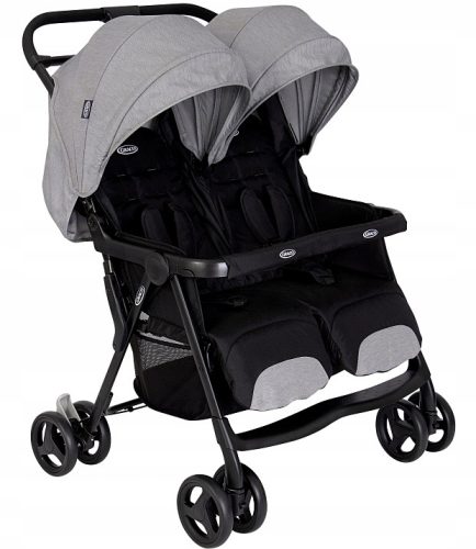 Dvostruki kolica Graco DuoRider - lagana hodalica za blizance Steeple Grey