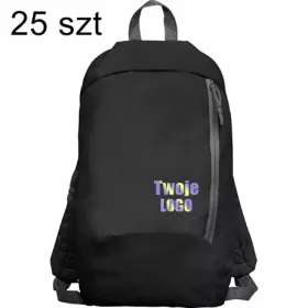   Set od 25 sportskih turističko-školskih ruksaka, crni, s mogućnošću tiska vašeg loga