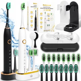    SET 2x ZVUČNA ČETKICA ZA ZUBE ELEKTRIČNA INDUKCIJA + PRIBOR IPX8