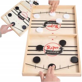   VELIKI DRVENI HOKI STO, BRZI SLING PUCK, OBITELJSKA IGRA ZA RAZVOJ VJEŠTINA