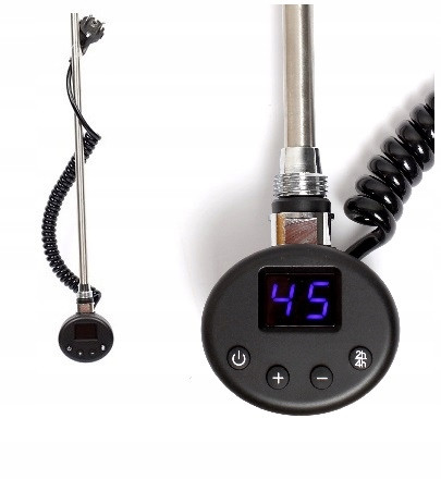 Električna grijalica za radijator u kupaonici 900W crna