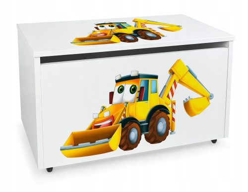 Drvena kutija za igračke na kotačima s printom Kopara 71x40x46 cm