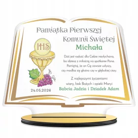   Suvenir za Prvu Svetu Pričest, Dar za Pričest za Djevojčicu ili Dječaka, Slika Biblija IHS