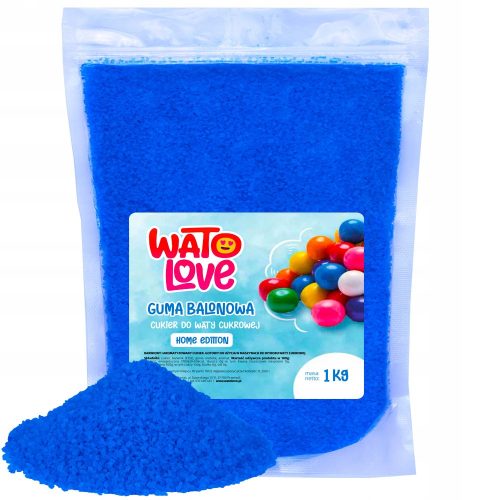 1 Kg Cukier do Waty Cukrowej Okus Gume Balonowa Plava 1 W