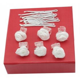   Komplet ukrasa za kosu za djevojčice za prvu pričest, 16 komada, bijela boja