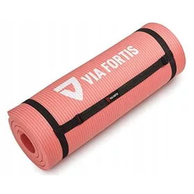    VIA FORTIS podloga za fitness jogu 193 x 61 cm roza + remen za transport