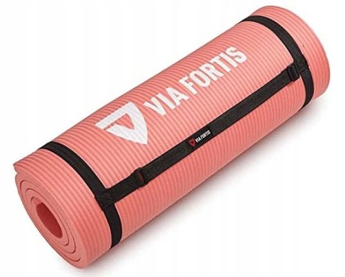  VIA FORTIS podloga za fitness jogu 193 x 61 cm roza + remen za transport