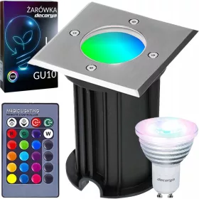    Decorya DecoGround 50 W pregazna svjetiljka + GU10 LED RGB DECORYA ŽARULJA 16 BOJA NA DALJINSKOM UPRAVLJAČU