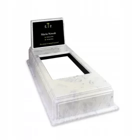    Spomenik od bijelog mramora, jeftina nadgrobna ploča + ploča