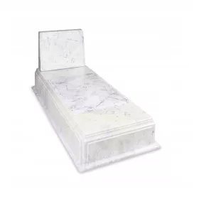    Nadgrobni spomenik Plastični spomenik - Bijeli mramor + pokrov