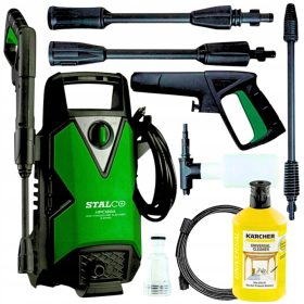   Stalco moćni visokotlačni čistač 180 bara 1500 W + Kärcher tekućina 1l multifunkcionalno čišćenje