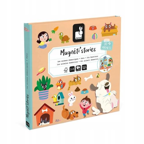 Janod Magnetna slagalica Ljubimci Magneti'stories 3+