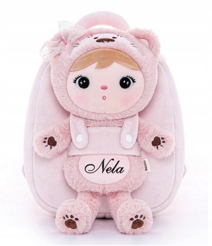 Ruksak Metoo Pink Teddy Bear za djecu s personaliziranim imenom
