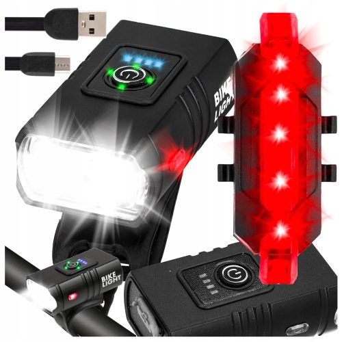  SVJETLO ZA BICIKL LED držač prednji stražnji set USB svjetla za bicikl