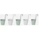  Lonac za cvijeće AM 13 cm x 13 x 28 cm promjer 13 cm metalne nijanse sive i srebrne