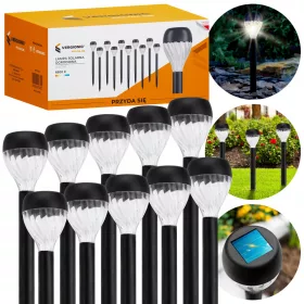  Solarna lampa, crna, 30 cm, 1 kom.