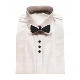   Elegantna Bijela Svečana Košulja za Dječake s Plisiranim Dizajnom