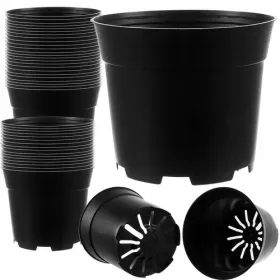    Gardlov lonac za cvijeće 16 cm x 16 x 13 cm promjer 16 cm plastični crni