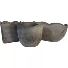    Posuda za cvijeće 22 cm x 12 x 13 cm keramika nijanse sive i srebrne, terakota
