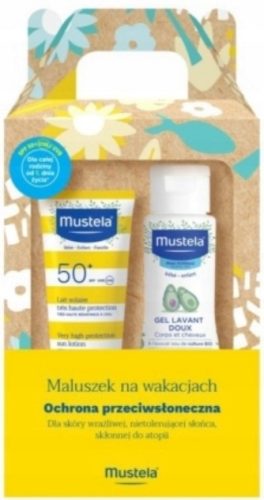 Mustela Set za Bebe - Mlijeko za Sunčanje SPF50+ i Nježni Gel za Pranje