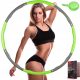 Hula Hoop za vježbanje s nitnama zeleno-siva 75-96 cm