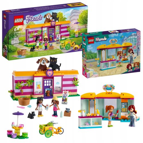  LEGO Friends 41699 Shelter Cafe + LEGO Friends 42608 Trgovina modnim dodacima