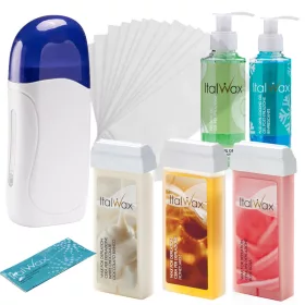   ItalWax set za depilaciju 3× roll-on vosak + grijač + trake - kompletan set za depilaciju