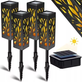  Solarna lampa, crna, 40 cm, 4 kom.