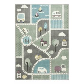 Dječji tepih Lima C262A l.grey/zeleni