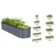  BAVARIA GARDEN teglica za cvijeće 243 cm x 61 x 45 cm pocinčani čelik antracit