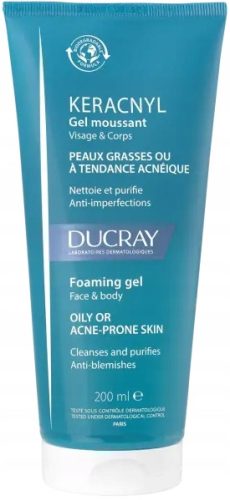 DUCRAY KERACNYL Gel za pranje lica za kožu s nepravilnostima 200ml