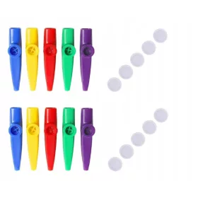    10x KAZOO New Loud Plastic mix kazu SET + GRATIS 10 MEMBRANA