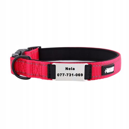 Crvena personalizirana ogrlica za pse Huggy Doggy S