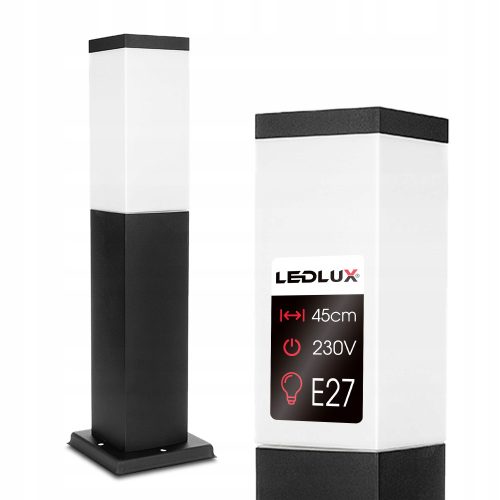 Lampa ogrodowa LED-Lux LX-810 45 cm crna