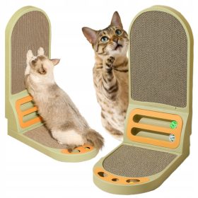 Drapak za mačke u obliku slova L s lopticom