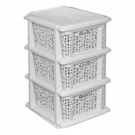 BranQ kupaonska polica od bambusa s 3 košare