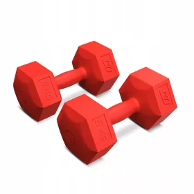   Utezi s bučicama za fitness vježbe 2x5kg kompozitni šesterokutni set