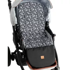 Vodootporni oslonac za noge za kolica, crni Lilo XL, 90 cm