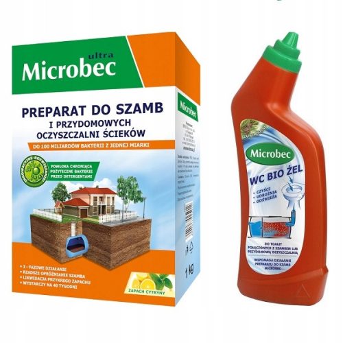 Prašak za održavanje septičkih jama Bros - Microbec ULTRA 1kg + toaletni gel 500ml