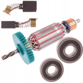    Rotor za MAKITA HP1620 H1621 HP1640 bušilicu, četkice za ležaj
