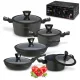  Starke Pro Dark set aluminijskih lonaca, 10 kom.