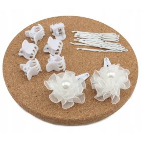   Set ukrasa za kosu za djevojčice, 18 komada, bijeli - Idealan poklon za djevojčice za posebne prigode